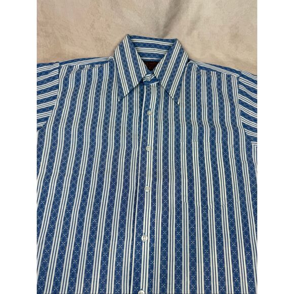 Vintage Sears Kings Road 1970s Button Up Shirt Dagger Collar Size Medium - Picture 6 of 10